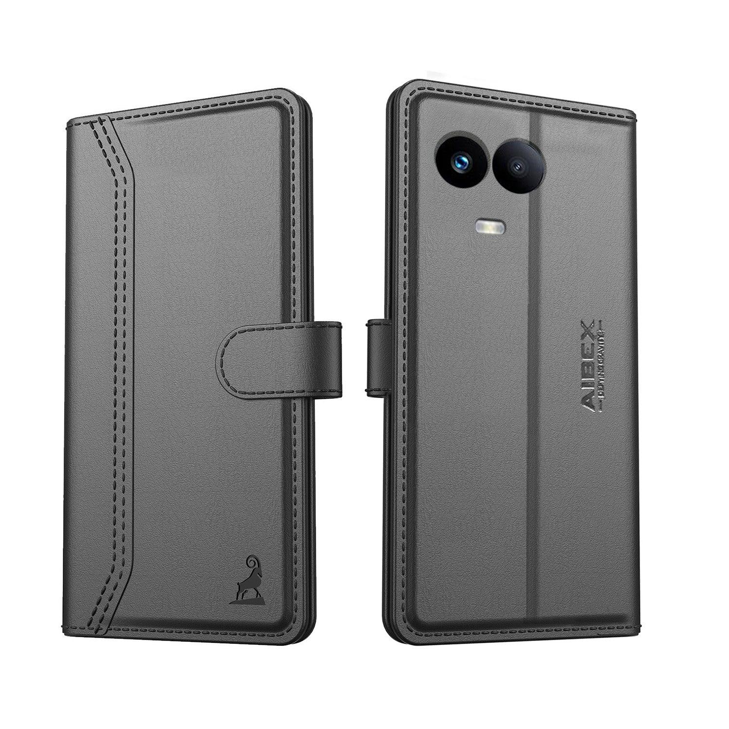 Realme C67 5G / Realme 60x 5G / Realme 11 5G / Realme 11X 5G Aibex PU Leather Flip Cover Foldable Stand - Aibex
